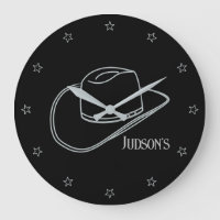 Minimalist Classic Cowboy Lg. Wall Clock
