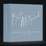 Minimalist Classic Dusty Blue Custom Bat Mitzvah<br><div class="desc">Custom Minimalist Classic Dusty Blue Modern Bat Mitzvah Binder for Planning and/or Photos</div>