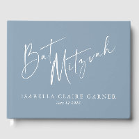 Minimalist Classic Dusty Blue Custom Bat Mitzvah