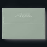 Minimalist Classic Dusty Sage Green Return Address Envelope<br><div class="desc">Personalized Minimalist Classic Dusty Sage Green Return Address Envelope</div>
