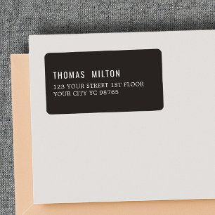 Minimalist Classic Elegant Ivory Black White Label