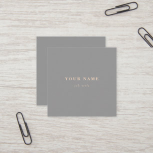 Minimalist Classic Grey Square Business Card