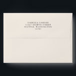 Minimalist Classic Ivory Cream Return Address Envelope<br><div class="desc">Personalized Minimalist Classic Return Address Envelope in Ivory Cream</div>
