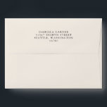 Minimalist Classic Ivory Cream Return Address Envelope<br><div class="desc">Personalized Minimalist Classic Return Address Envelope in Ivory Cream</div>