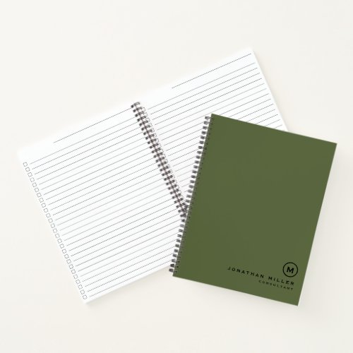 Minimalist Classic Monogram Checklist Notebook