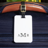 Classic Monogram Custom Luggage Tag Minimalist Accessory 