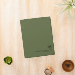 Minimalist Classic Monogram Olive Green Mini Binder<br><div class="desc">Modern professional mini binder features a minimal design in olive green and black. Custom name presented in the lower right hand corner in stylish simple font with a complimentary minimal monogram medallion. A modern minimalist binder for home or office, a simple modern monogrammed binder for your workspace. Ideal for consultants,...</div>