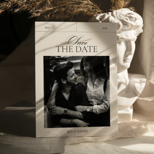 Minimalist Classic Photo Wedding Save the Date