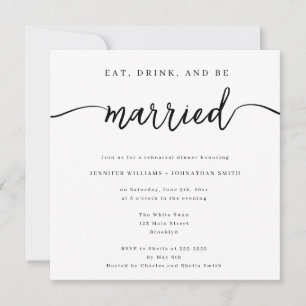 Minimalist Classic Rehearsal Dinner Invitation