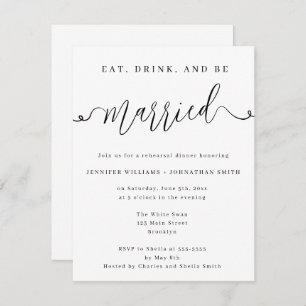 Minimalist Classic Rehearsal Dinner Invitation