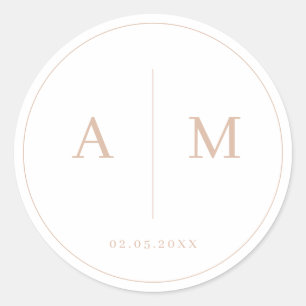 Minimalist  classic round sticker