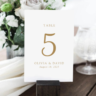 Minimalist Classic Table Number