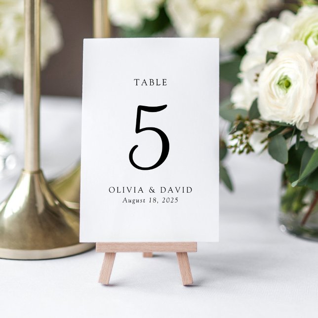 Minimalist Classic Table Number (Creator Uploaded)