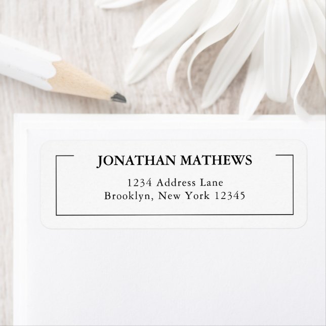 Minimalist Classic Typography Square Border Label (Insitu)
