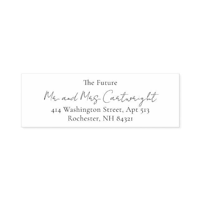 Minimalist Classic Wedding Return Address Self-inking Stamp (Design)