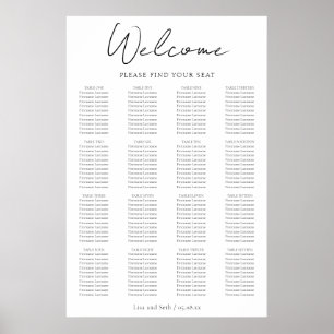 Minimalist Classic Wedding Seating Chart