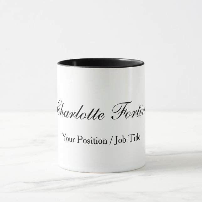 Minimalist Classical Handwriting Script Mug (Center)
