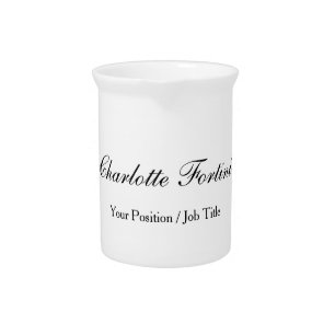Minimalist Classical Handwriting Script Name Beverage Pitcher