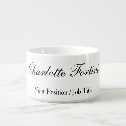 Minimalist Classical Handwriting Script Name Bowl