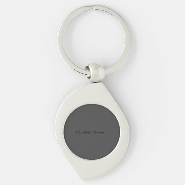 Minimalist Classical Handwriting Script Name Keychain (Front)