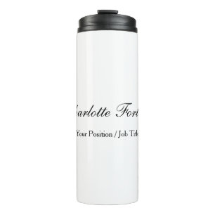 Minimalist Classical Handwriting Script Name Thermal Tumbler