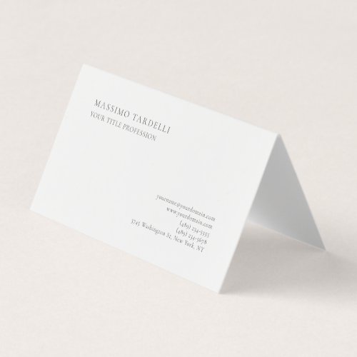 Minimalist Classical Plain Professional Business Card