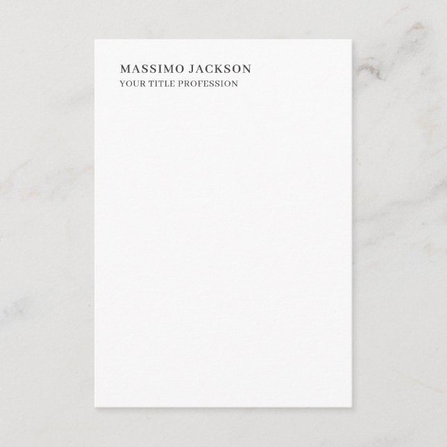Minimalist Classical Plain Professional Enclosure Card (Front)