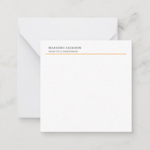 Minimalist Classical Plain Professional Note Card