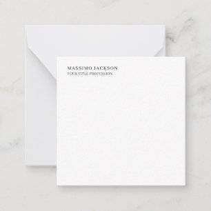 Minimalist Classical Plain Professional Note Card
