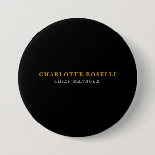 Minimalist Classical Professional Black Gold Color Button