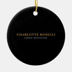 Minimalist Classical Professional Black Gold Color Ceramic Ornament