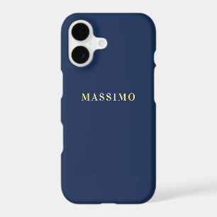 Minimalist Classical Professional Blue Color Name iPhone 17 Case