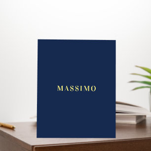 Minimalist Classical Professional Blue Color Name Foam Board