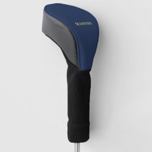 Minimalist Classical Professional Blue Color Name Golf Head Cover