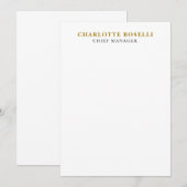 Minimalist Classical Professional Gold Color (Front/Back)