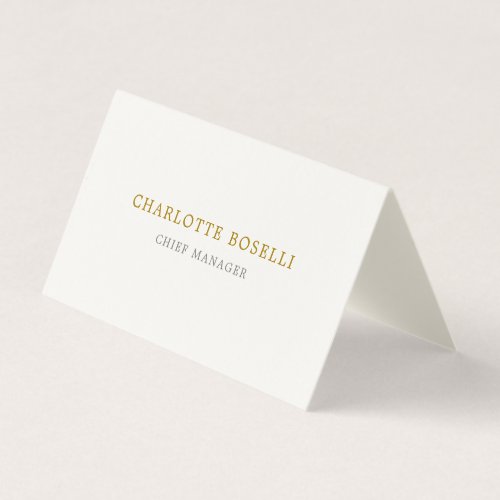 Minimalist Classical Professional Gold Color Business Card