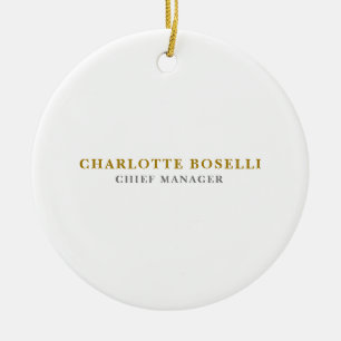 Minimalist Classical Professional Gold Color Ceramic Ornament