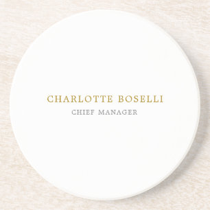 Minimalist Classical Professional Gold Color Coaster
