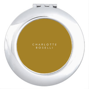 Minimalist Classical Professional Gold Color Compact Mirror