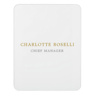 Minimalist Classical Professional Gold Color Door Sign