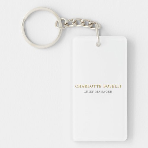 Minimalist Classical Professional Gold Color Keychain