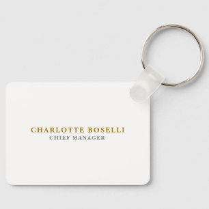 Minimalist Classical Professional Gold Color Keychain