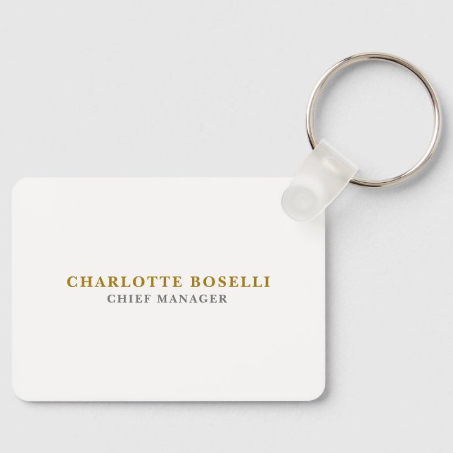 Minimalist Classical Professional Gold Color Keychain (Front)