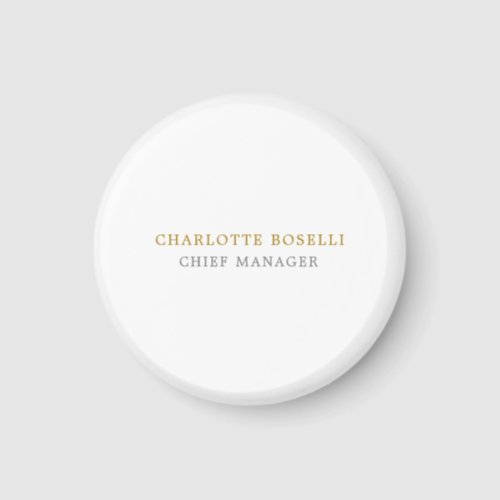 Minimalist Classical Professional Gold Color Magnet