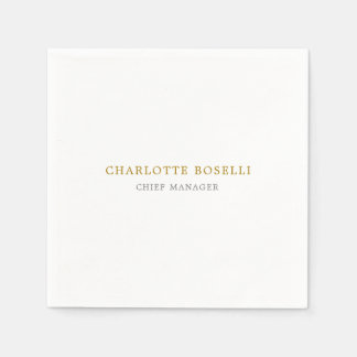 Minimalist Classical Professional Gold Color Napkins