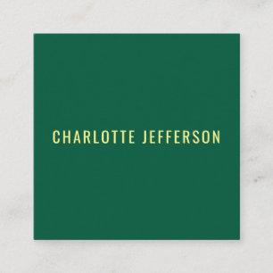 Minimalist Classical Professional Green Yellow Enclosure Card