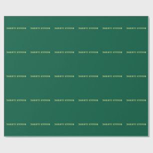 Minimalist Classical Professional Green Yellow Wrapping Paper