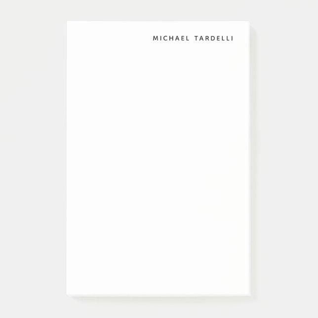 Minimalist Classical Professional Post-it Notes (Front)