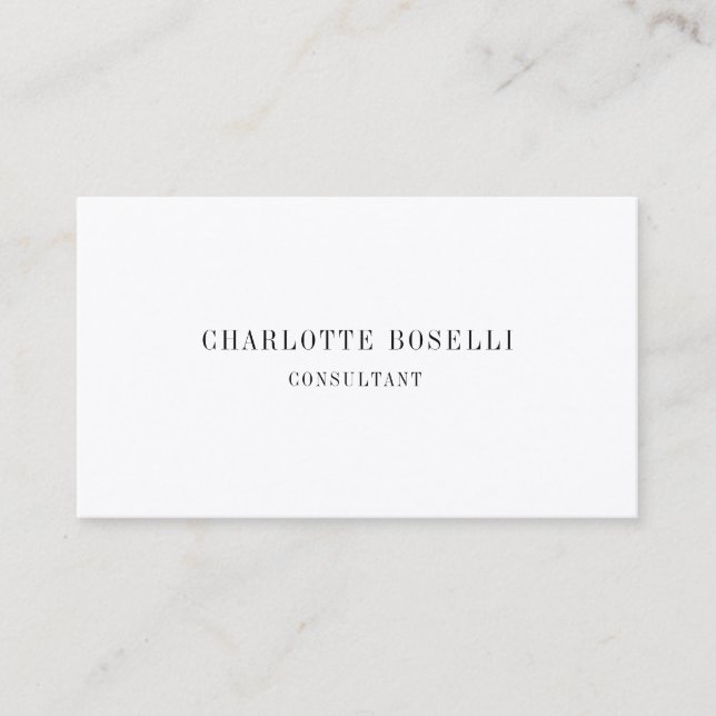 Minimalist Classical Professional Premium Silk Business Card (Front)