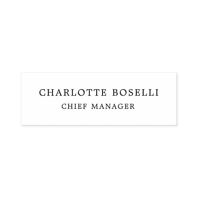 Minimalist Classical Professional Self-inking Stamp (Design)